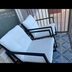 Balcony chairs.